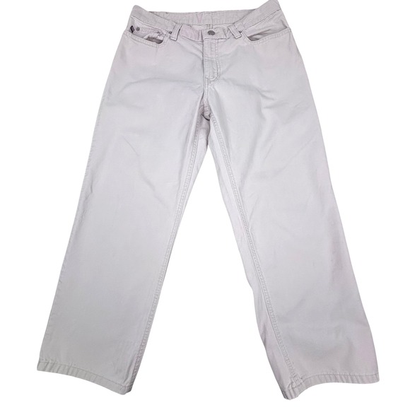 Vintage 90s Polo Ralph Lauren Cropped Saturday Jean Beige Khaki Womens Sz 6 - Picture 2 of 8